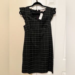 Loft Black Ruffle Sleeve Dress, Size 2